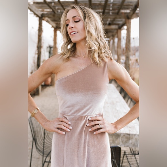 NWT Baltic Born Tatiana velvet one shoulder maxi dress - Picture 2 of 10